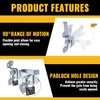 VIVIDA 1-5/8" Wall Mount Latch, Chain Link Fence Gate Fork