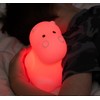 LumiPet Hippo Kids Night Light, Huggable Nursery Light for Baby
