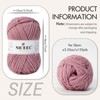 NICEEC 1 Skein Soft Wool-Acrylic Yarn for Knitting Worsted Weight
