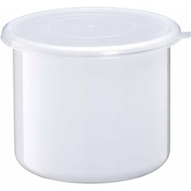 Takagi Metal FS-12W Storage Container, Canister, Umeboshi Container, Enamel, 4.7 inches (12 cm), 0.4 gal (1.1 L), Dishwasher Safe