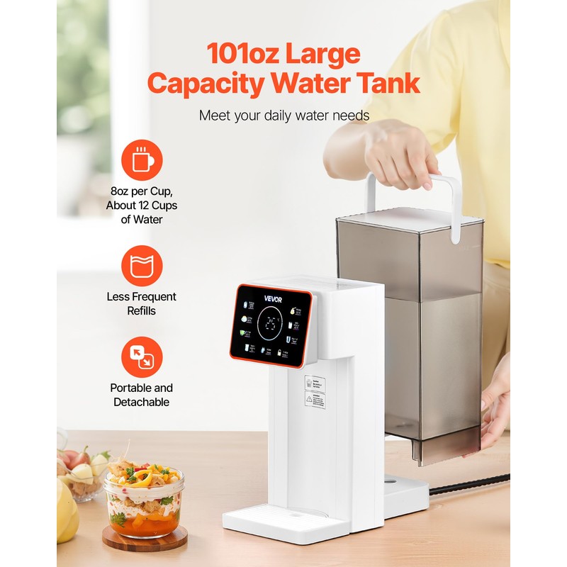 VEVOR Instant Hot Water Dispenser, Countertop Boiling Water Dispenser with