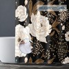 ChloropLastid Black Gold Floral Shower Curtain Black Flowers Shower Curtain
