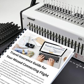 Rayson Plastic Combs Binding Spines, 11/16in. 19-Ring, 140-Sheet Capacity, Black Comb Binding Spines, Max. Binding Letter Size Paper, Box of 100