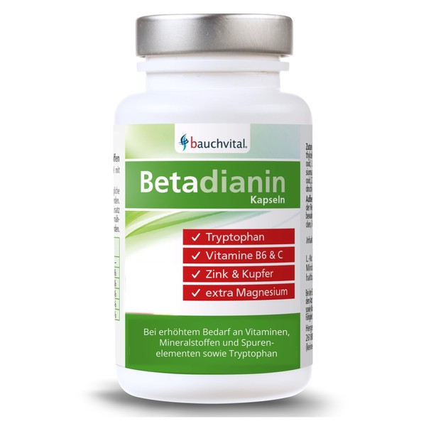 Betadianin 60 Kapseln | Topseller HIT | Wichtige Nährstoffe | Geeignet bei Unverträglichkeit histaminreicher Speisen und Getränke