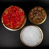 A set of 10 cardboard coloured supports for cakes and