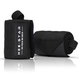 Hee-Star Gym Wrist Wraps Ideal for Bodybuilding - Powerlifting - Crossfit - Calisthenics - Weight Lifting Wrist Supports - Black