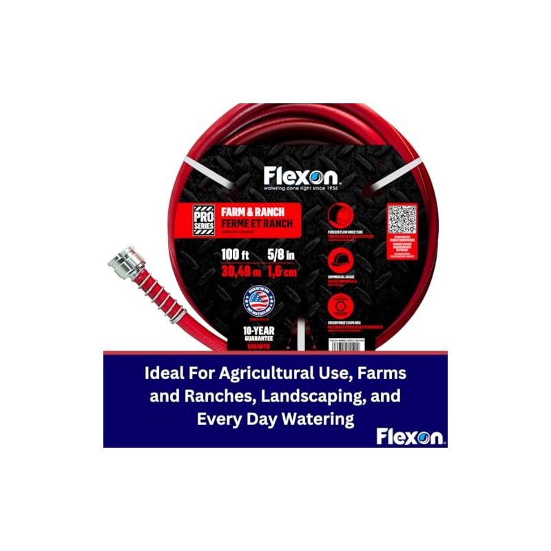 Flexon 3/4" x 100ft Farm & Ranch Garden Hose