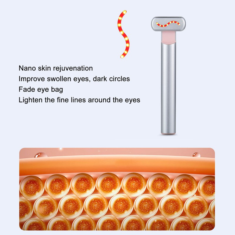 Electric Eye Massager Wand Hot Compress Micro Current Red LED
