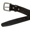CTM Embossed Leather Money Belt with Removable Buckle, 36, Brown