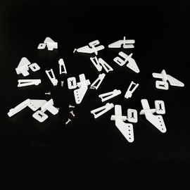 URIMPAVIDO 10PCS 4 Hole Micro Control Horns with Clevis and Steel Pushrods for RC Airplane Plane Helicopter DIY Model Aircraft Parts