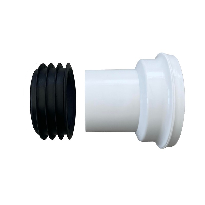 Straight WC Toilet Pan Connector 4'' (100mm/110mm) - Essential Toilet