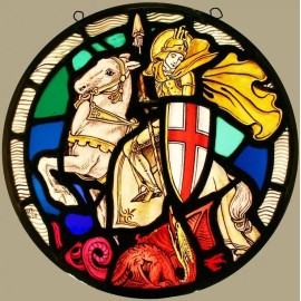 Fashion Jewelry SAINT GEORGE DRAGON WARRIOR CRUSADE ANGEL ARCHANGEL pendant 925 Silver 22" Chain