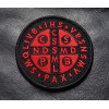 SAINT BENEDICT CROSS CRUSADER CATHOLIC RED/BLK HOOK PATCH