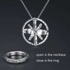 Jemant Astronomical Sphere Ring Folding Ball For Men Women Silver