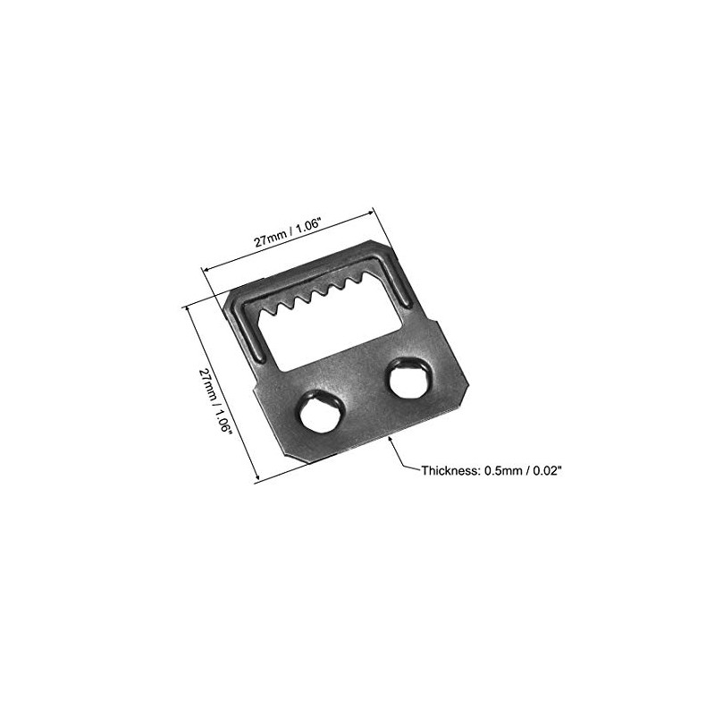 sourcing map Picture Hangers, 27mm x 27mm Double Hole with