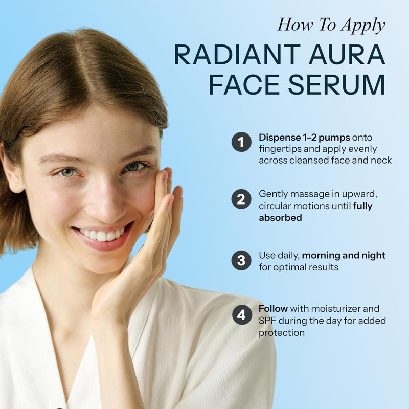 Radiant Aura Facial Serum with Hyaluronic Acid & Ceramide -