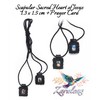 Sacred Catholic Mini Scapular Black Leather Handmade of Sacred Heart