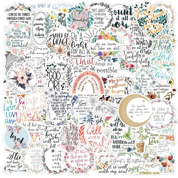 AOZUO Pack of 100 Christian Decorative Gifts, Christian Bible Accessories,