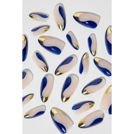 Chillhouse Chillhouse Chill Tips Signatures Press On Nails Kit, Catch the Crown - 24 Nail Shapes & Sizes, Dual-Sided Buffer & File, Cuticle Stick & Glue - Long-Lasting Nail Art Manicures