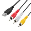 Herfair USB to RCA Cable, 4.9ft, USB A 2.0 Male