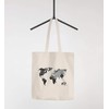 Autiga® Jute Bag World Map Watercolour World Map Cotton Bag