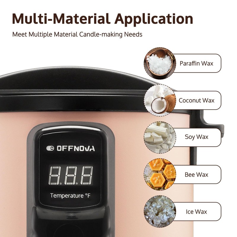 OFFNOVA Wax Melter for Candle Making, 6L Large Wax Melting