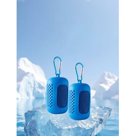 Cooling Towel, Set of 2, Cool Towel, Cooling, Sweat Absorbent, Quick Drying, Portable, 35.4 x 11.8 inches (90 x 30 cm), For Farming, Climbing, Exercise, Club Activities, Commuting, Heat Prevention