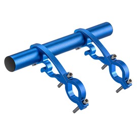 XBERSTAR Clamp Carbon Fiber Super Long Bike Bicycle Handlebar Extender Extension Black GUB Carbon Bike Handlebar Extender Double Bicycle Bar Mount Clamp Holder (BLUE)