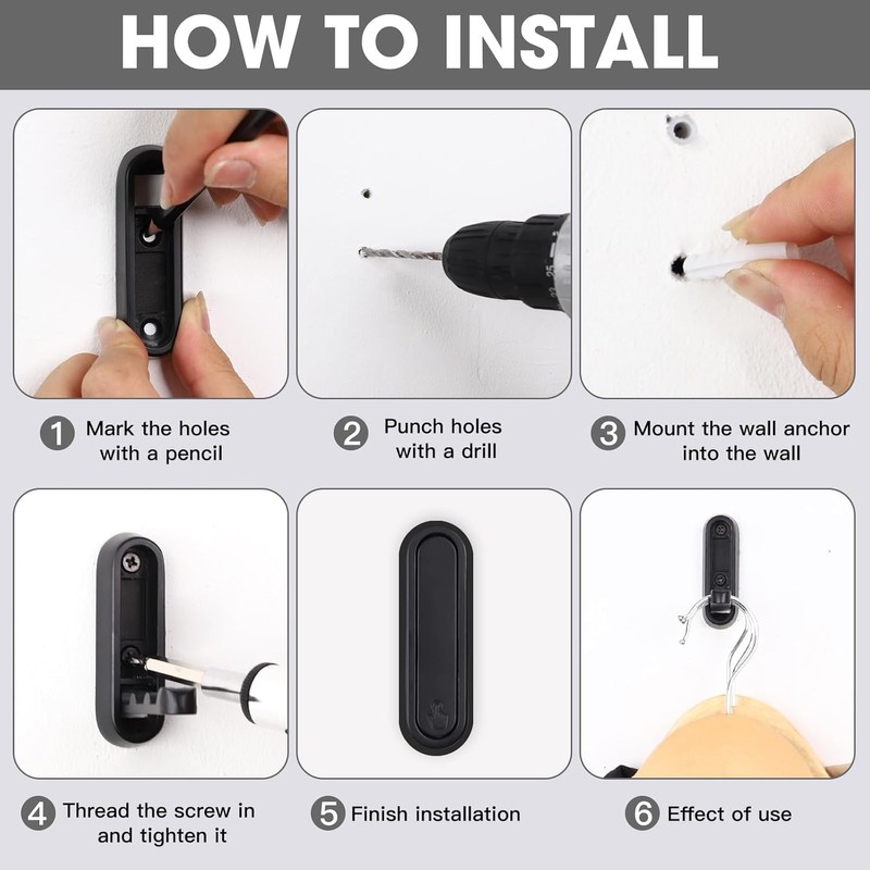 Shengsenfu Foldable Towel Hooks for Bathroom - Heavy Duty Wall