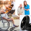6 Pcs 6 Inch Replacement Walker Wheels with Bearing and