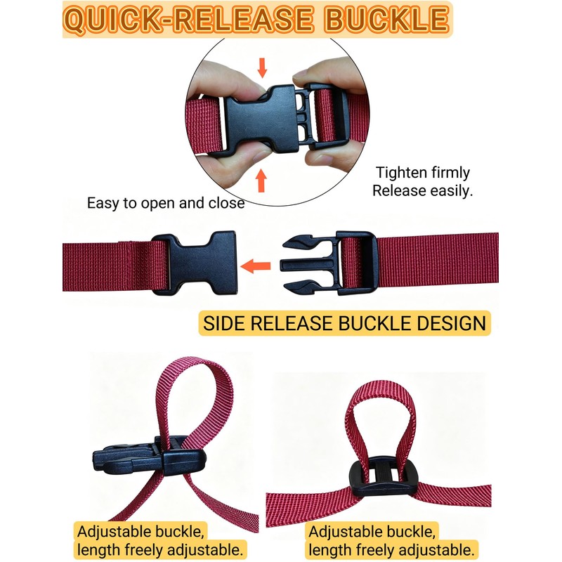 6 Pack 1" x 96" Boat Cover Tie Down Straps