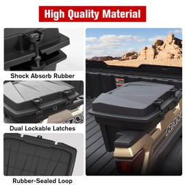 XUTVOTOR Bed Storage Box for Polaris Ranger XP 1000 900 800 570 500, Removable Cargo Storage Box for 2016-2024 Polaris Ranger/Ranger XP 500 570 800 900 1000, Polaris General 1000 Accessiories