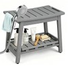 Large HDPE Shower Bench Seat for Shaving Legs, Waterproof Shower