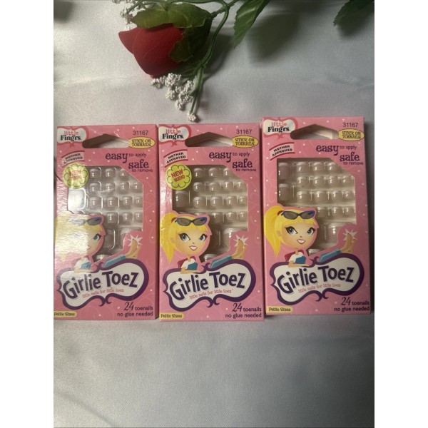 fingers lot of 3 Fing'rs girlie Toez - 24 ct