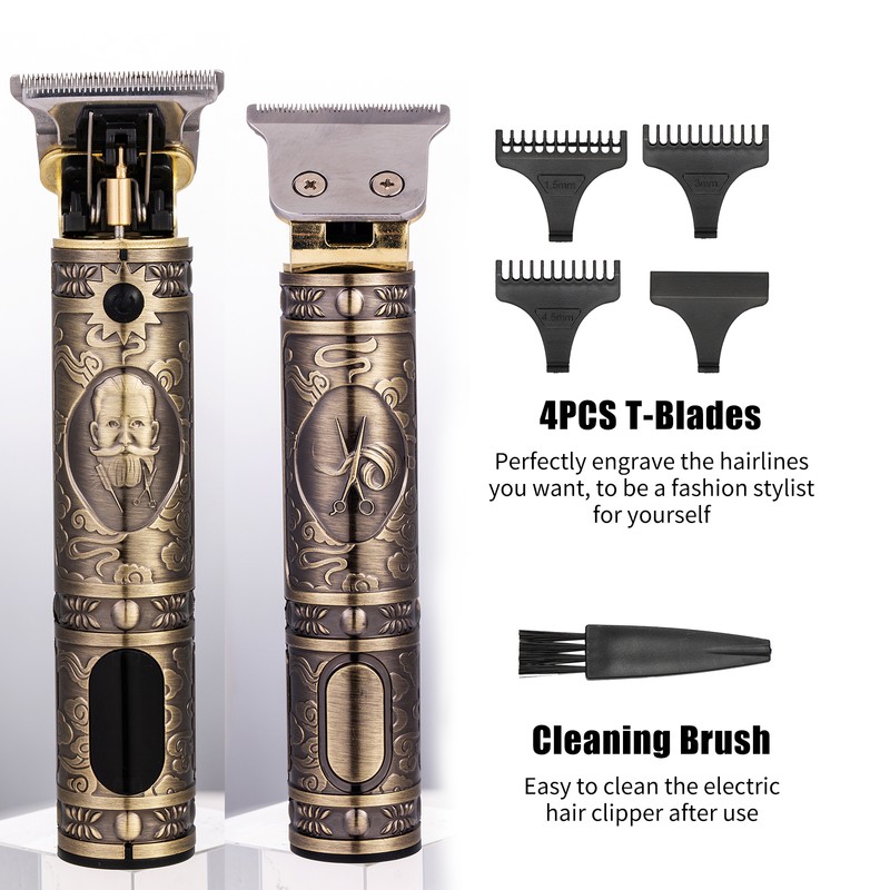 Men Hair Clippers with LCD Display Cordless Barber Clipper Hair