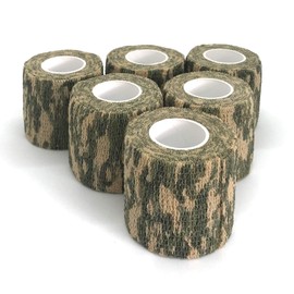 EAmber Camo Wrap Tapes Camouflage Form Wrap 1.96'' x 177'' Military Army Hunting Self-Adhesive Protective Bandage for Flashlights,Bicycle