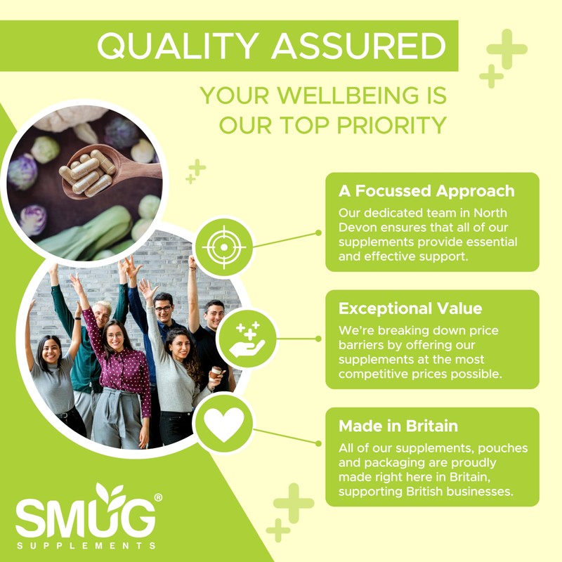 Magnesium Glycinate Complex British Made 5-in-1 by SMUG Supplements -