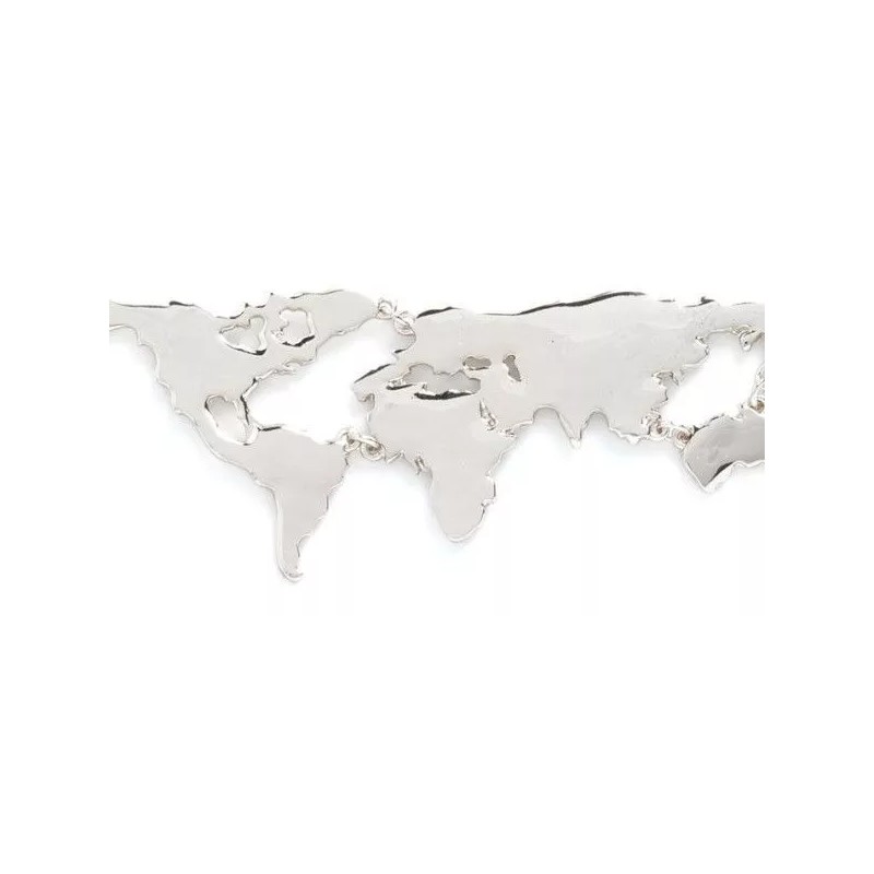 Patry Deluxe Collar Mapamundi Dije Viajero Mochilero Mapa Mundo Colgante