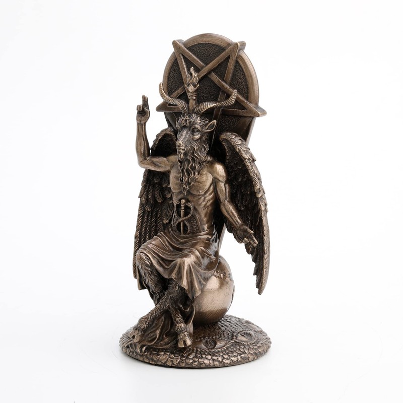 Veronese Design 8 1/2 Inch Baphomet Sitting on The Globe