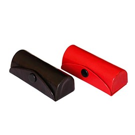 Juego de 2 fundas de piel para lápiz labial para cartera, soporte para lápiz labial, piel suave y duradera, kit de almacenamiento de cosméticos con espejo para mujer, Rojo & negro, Arte
