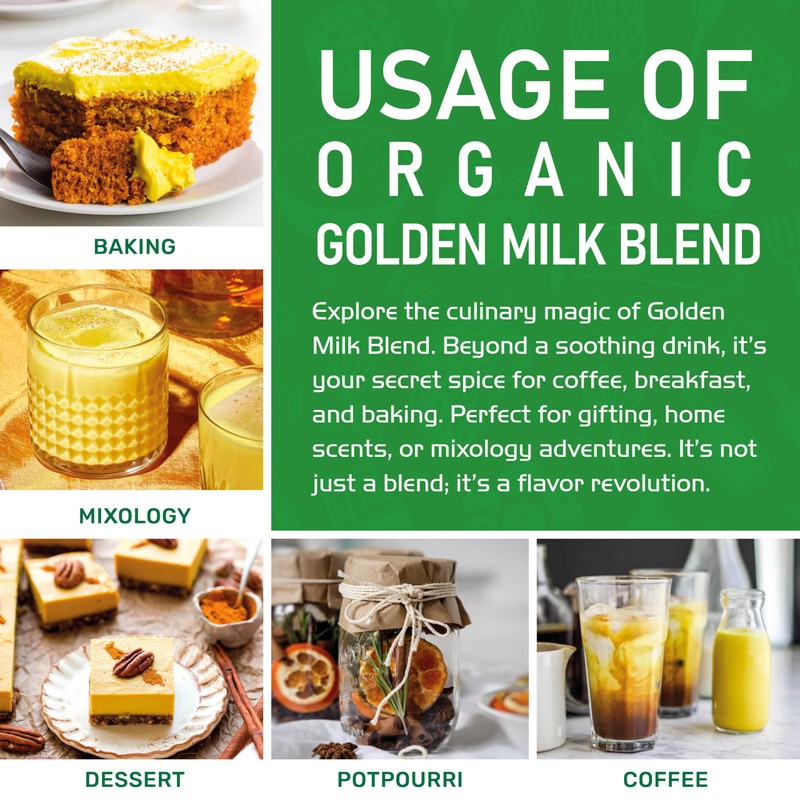 Jiva Organics Turmeric Tea Latte - Golden Milk Powder 7