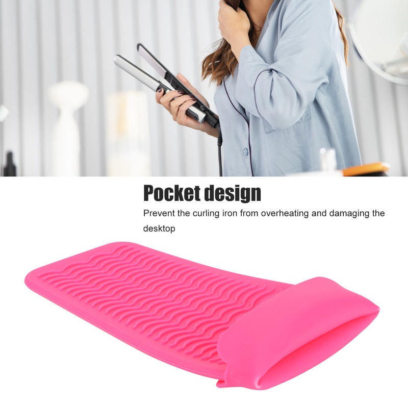 3Pcs Silicone Insulation Cover Heat Resistant Pouch for Hair Straightener