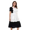 LilMents Women's Ruffles Outline Retro Pockets Apron Kitchen Cooking Cleaning