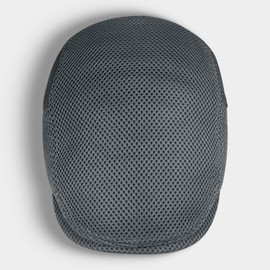 PivotWing Men's Flat Cap Lightweight Breathable Flat Cap Soft Mesh Summer Hat, darkgray, 55-59