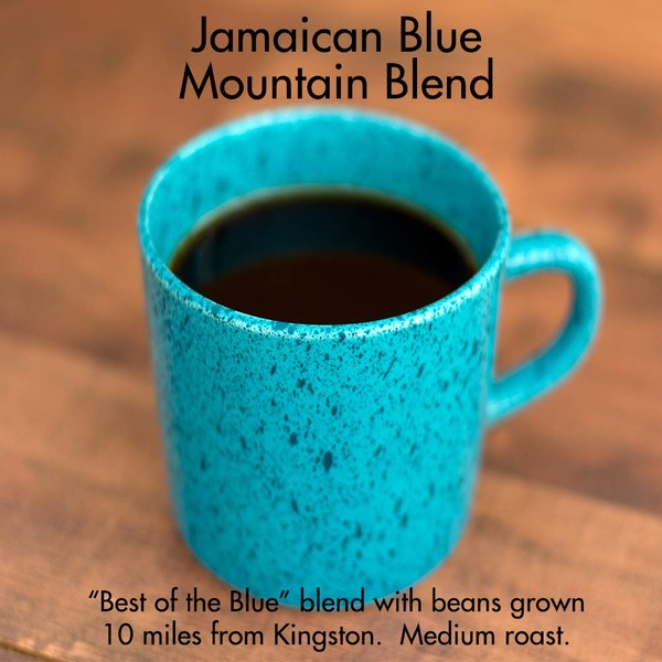 Door County Coffee, Jamaican Blue Mountain Blend, Best of the Blue, Medium Roast, Whole Bean Coffee, 10 oz Bag