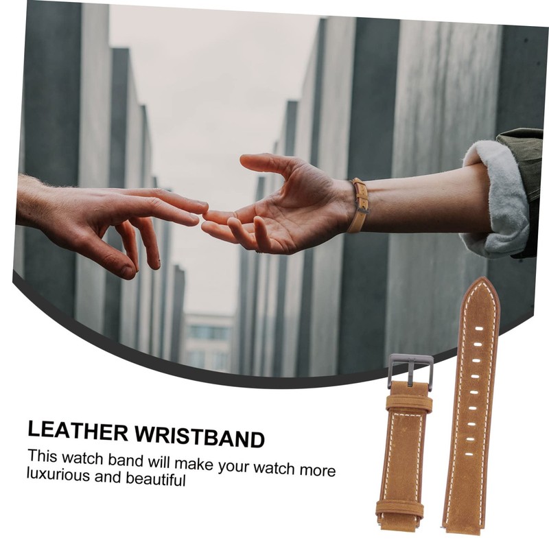 WOONEKY Leather Watch Band for Comfortable Breathable Ergonomic Design Fashionable