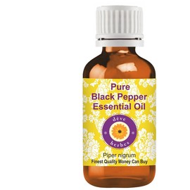 Deve Herbes Pure Black Pepper Essential Oil (Piper nigrum) Steam Distilled 50ml (1.69 oz)