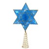 Kurt Adler 13" Gold and Blue Battery-Operated Lighted Deluxe Hanukkah