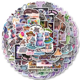 Moo Deng Stickers 150Pcs for Decoration Water Bottle Bike Skateboard Luggage Toy Snowboard Helmet Motorcycle Gifts Phone Cases Guitars Refrigerator