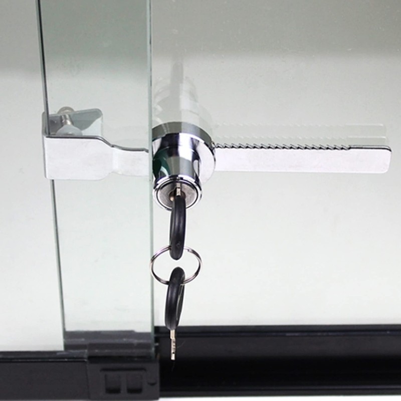 12Pack Display Case Lock Showcase for Sliding Glass Door, Lock